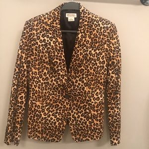 Cheetah print blazer